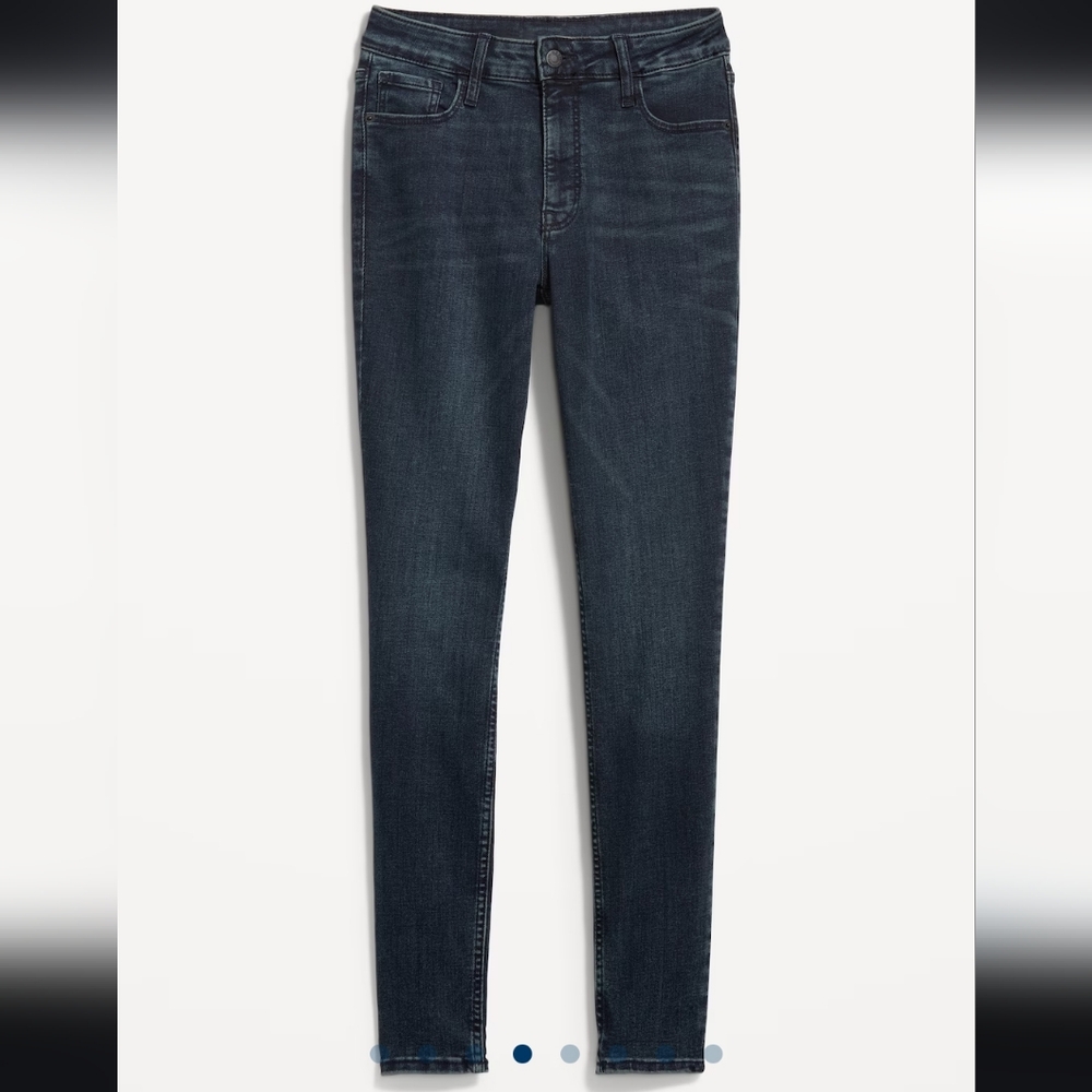 EUC TWO pairs of Old Navy rockstar super skinny jeans denim size 30 30W